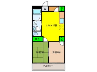 アネスティ千里丘１号館の物件間取画像